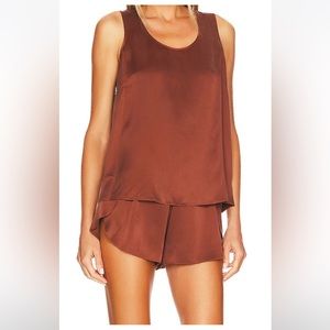 Lunya Washable Silk Set In Warm Rust M NWOT